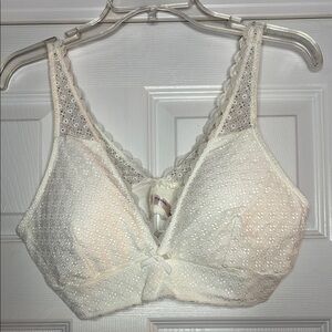 Padded Lace Women's Bralette - White XL